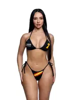 Roma Costumes 2pc Racer Print Tie Side Bikini Set - O/S