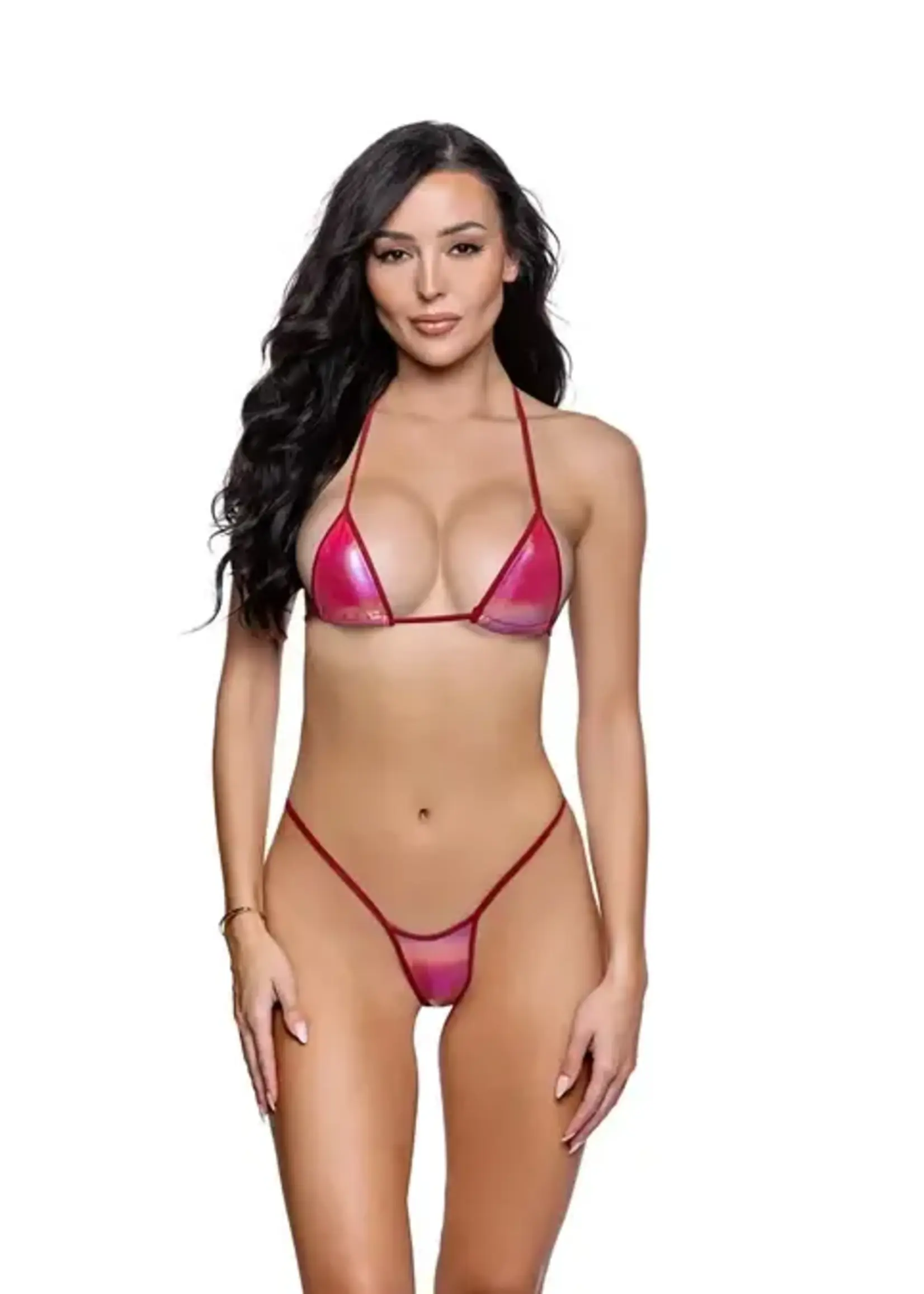 Roma Costumes 2pc Foil Bikini Set - Berry - O/S
