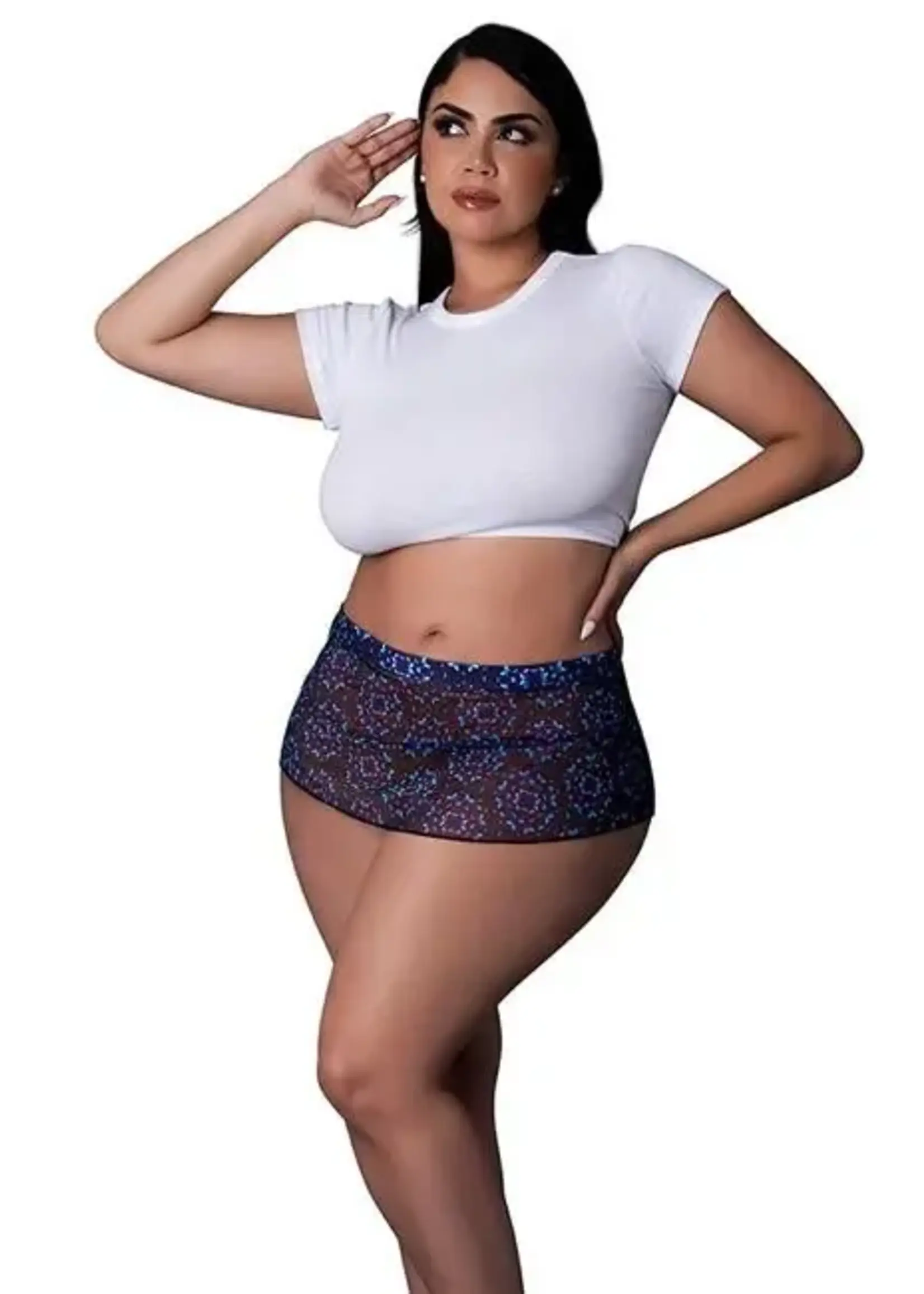 Fantasy Lingerie Hazy Dayz Skirt Butterfly Queen Size