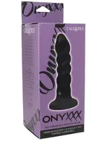Calexotics Onyxxx Rechargeable Silicone Rippled Probe - Black
