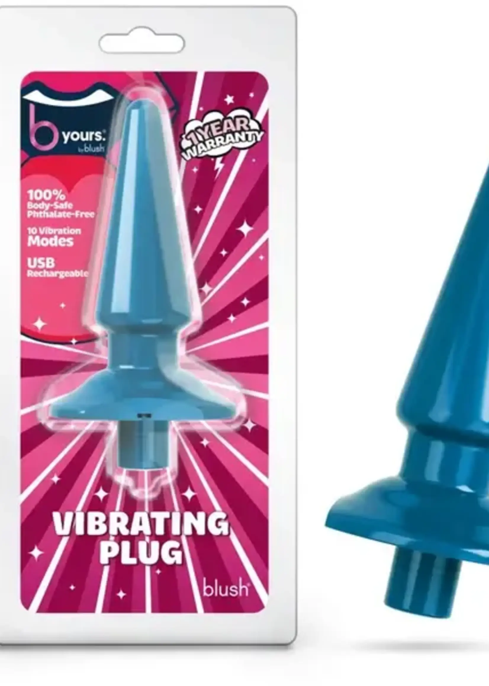 Blush B Yours Vibrating Anal Plug Ocean