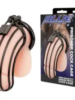 Blue Line Prisoner Cock Cage Black