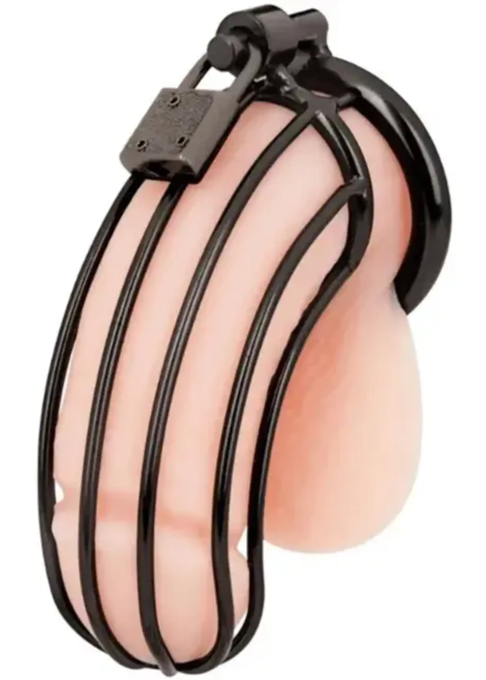 Blue Line Prisoner Cock Cage Black