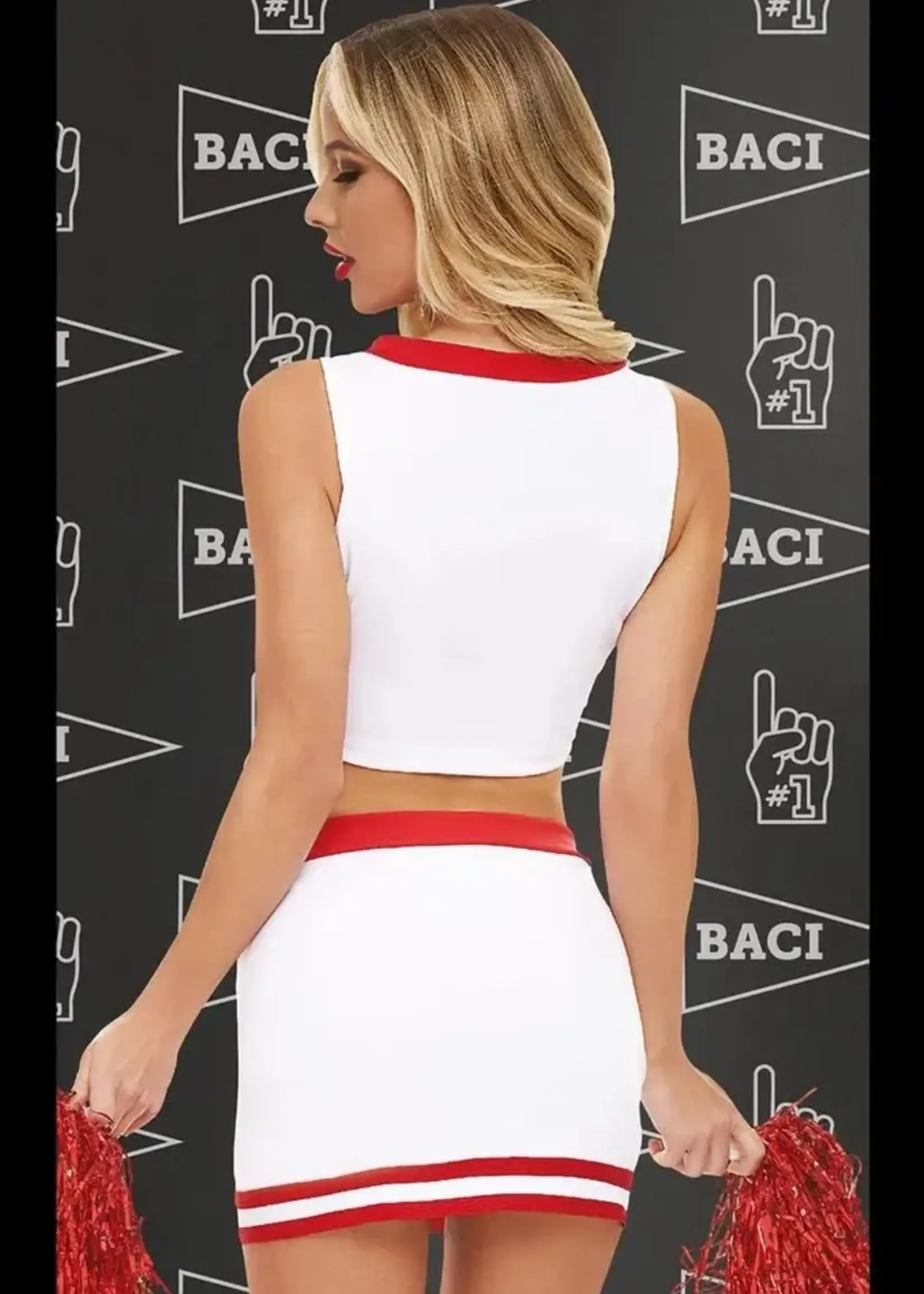 Baci Gameday Hottie 4-pc Set - White/Red O/S