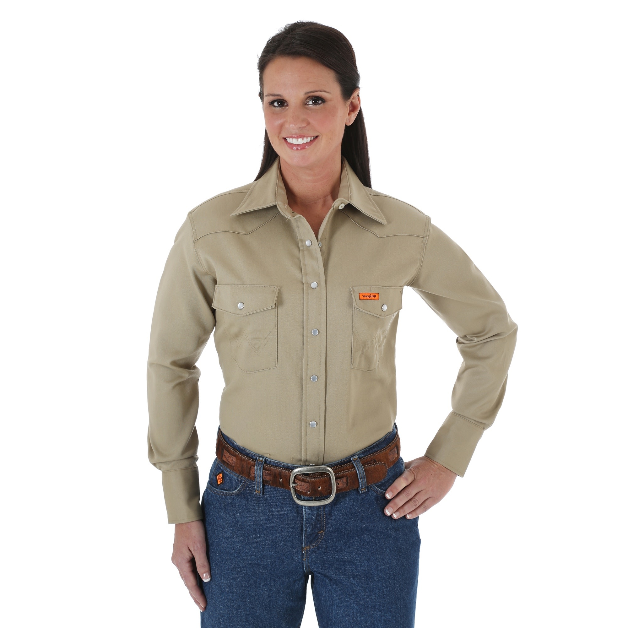 Ringers Western Womens Jules Short Sleeve Work Shirt Melon | Western World  Saddlery | Saddleworld Caboolture Qld