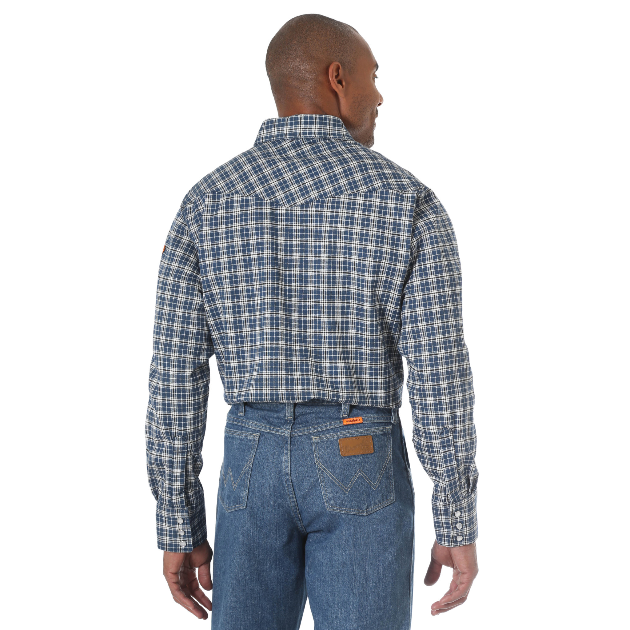 Wrangler Men's Long Sleeve Western Denim Snap Work Shirt
