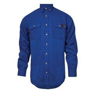 NSA® NSA WORK SHIRT - 5.5 OZ TECGEN BUTTON DOWN ROYAL BLUE