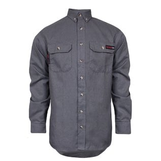 NSA® NSA WORK SHIRT - 5.5 OZ TECGEN BUTTON DOWN GREY