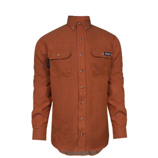 NSA® NSA WORK SHIRT - 5.5 OZ TECGEN BUTTON DOWN ORANGE