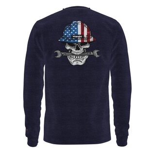 WRANGLER® Wrangler T-Shirt  Graphic Flag Hard Hat  Navy L
