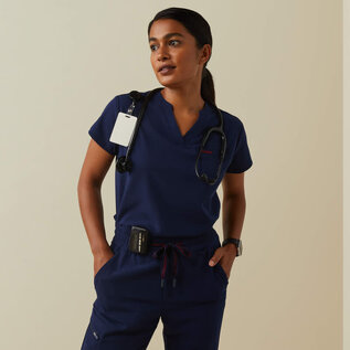 ARIAT® Ariat Women Eliza Two Pocket Fashion Scrub Top Navy XXS