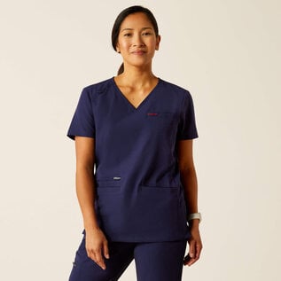ARIAT® Ariat Women Clara 6 Pocket Scrub Top Navy L