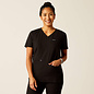 ARIAT® Ariat Women Clara 6 Pocket Scrub Top Black XS