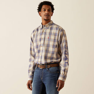 ARIAT® Ariat FR Crenshaw Logo Work Shirt Moon Beam M