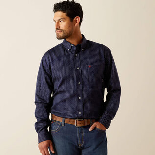 ARIAT® Ariat FR Lever Work Shirt Navy Print 2XL Tall