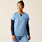 ARIAT® Ariat Women Eliza Two Pocket Fashion Scrub Top Light Blue Medium