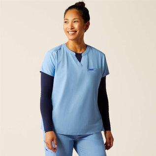 ARIAT® Ariat Women Eliza Two Pocket Fashion Scrub Top  Light Blue XXS