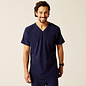 ARIAT® Ariat Men Derham 6 Pocket Scrub Top Navy Small