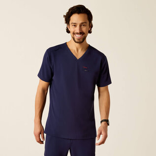 ARIAT® Ariat Men Whitman Scrub Top Navy Medium