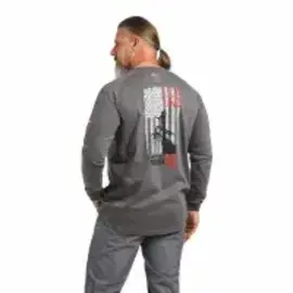 ARIAT® Ariat Air Rig Life Graphic T-Shirt Charcoal Heather LT