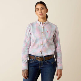 ARIAT® Ariat WMS FR Gauge Work Shirt White Multi MED