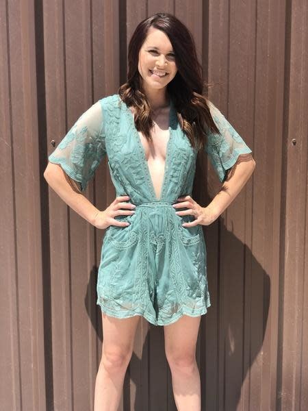 Lace short romper-two colors available