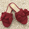 Poppy Red Bow tie sandals