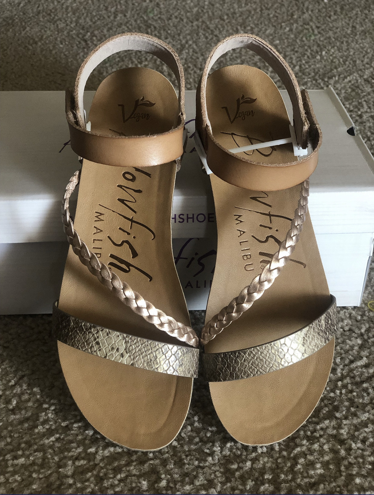 Dirty rose & snake print sandals