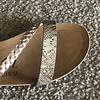 Dirty rose & snake print sandals
