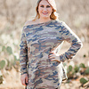 Camo Off the shoulder top