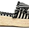 LULA Black & white Stripe Slip-Ons