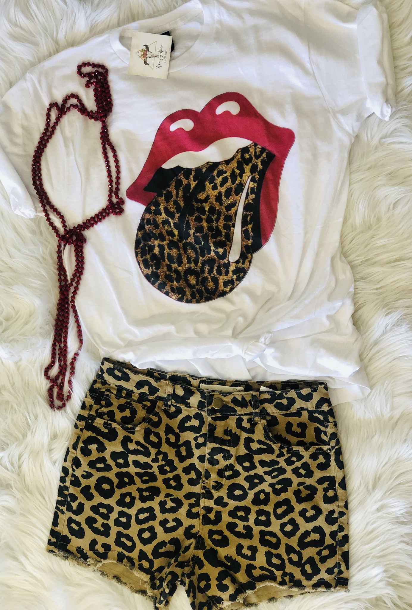 Leopard womens shorts