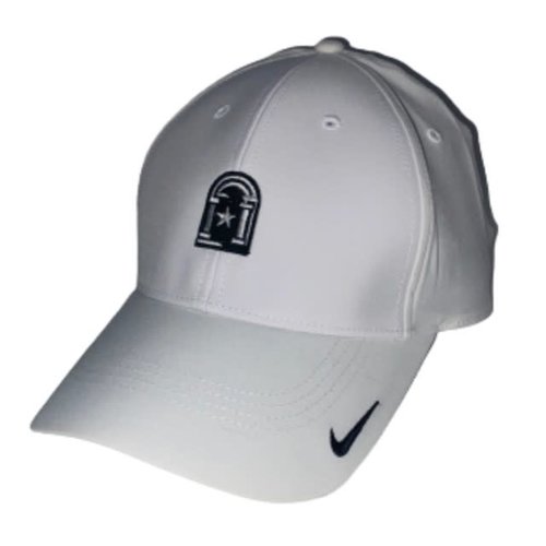 TBC Nike® Adjustable Hat White with Black Embroidered Mathena Hall