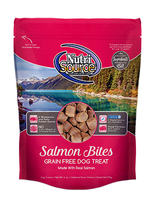 Nutrisource Salmon Bites Grain Free Dog Treat 6oz | Pelham ...