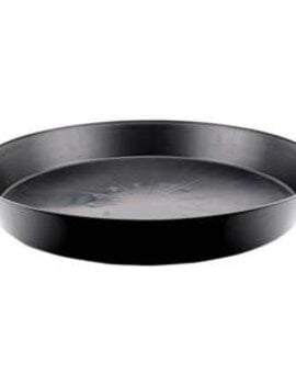 18"  black plastic saucer