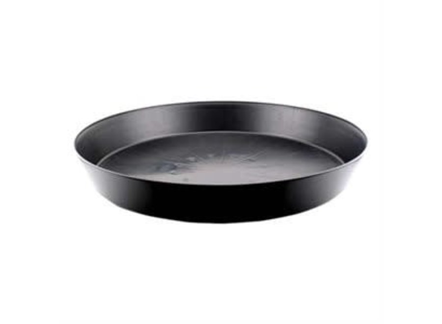 18"  black plastic saucer
