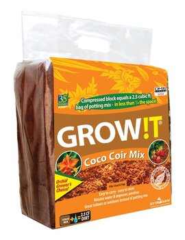 Growit Grow!t Coco Coir Mix Brick 2.5cf 5kg