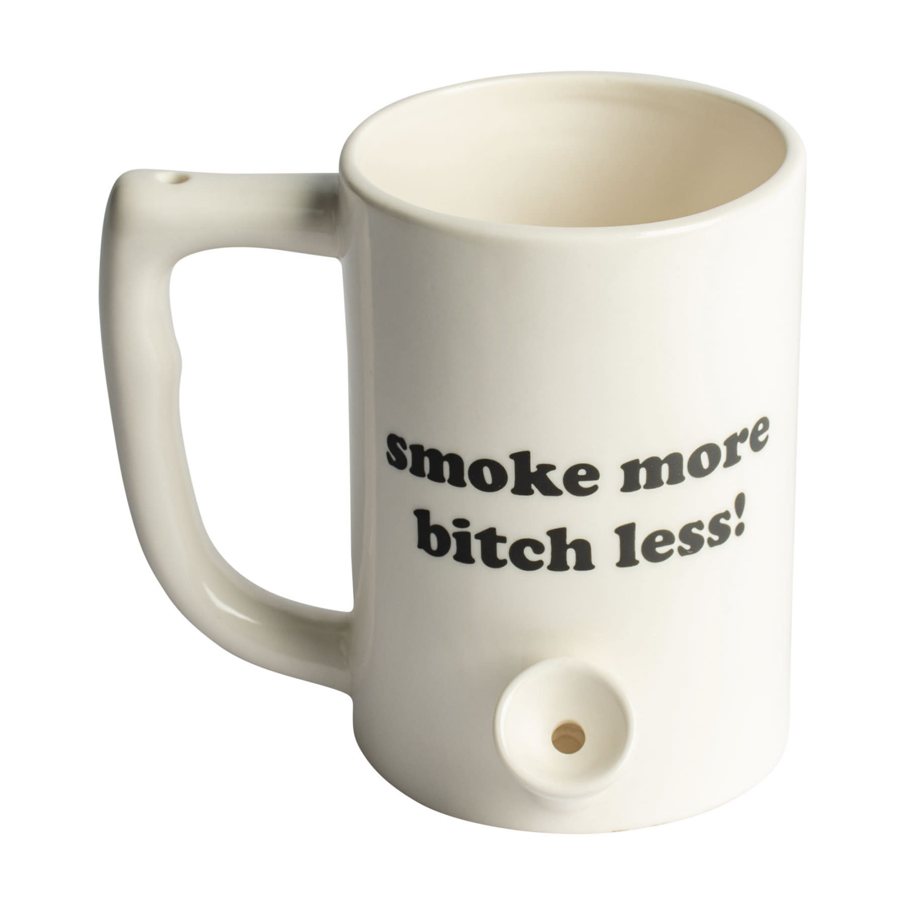 West Coast Gifts Ceramic Coffee Mug Pipe "Smoke More Bitch Less"