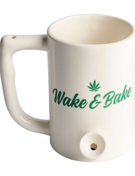 West Coast Gifts Ceramic Coffee Mug Pipe "Wake & Bake"