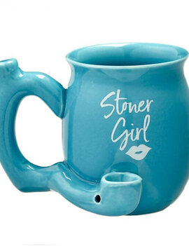 West Coast Gifts Ceramic Stoner Girl Mug Pipe - Blue