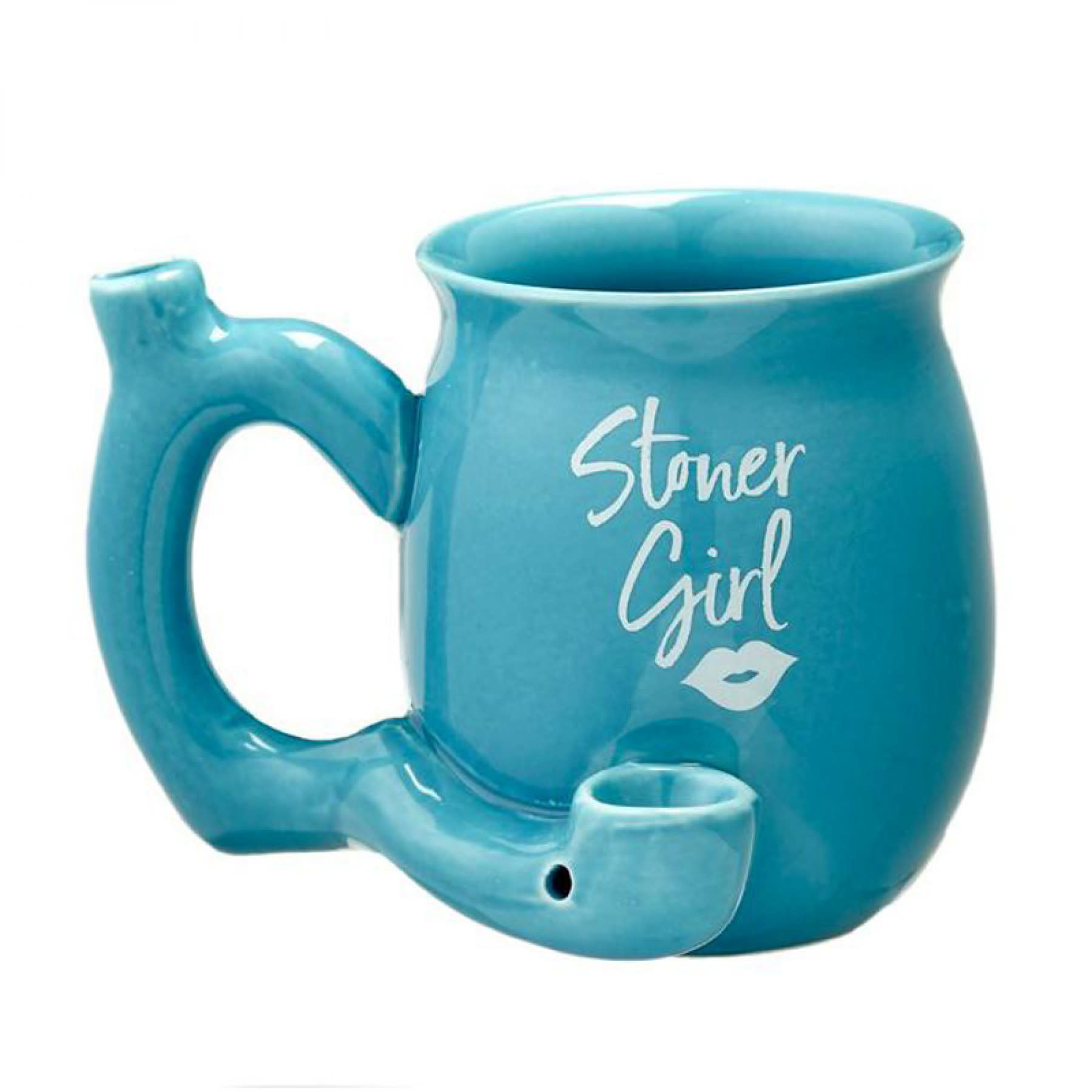 West Coast Gifts Ceramic Stoner Girl Mug Pipe - Blue