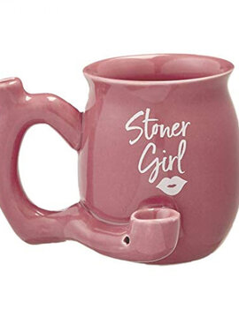 West Coast Gifts Ceramic Stoner Girl Mug Pipe - Pink