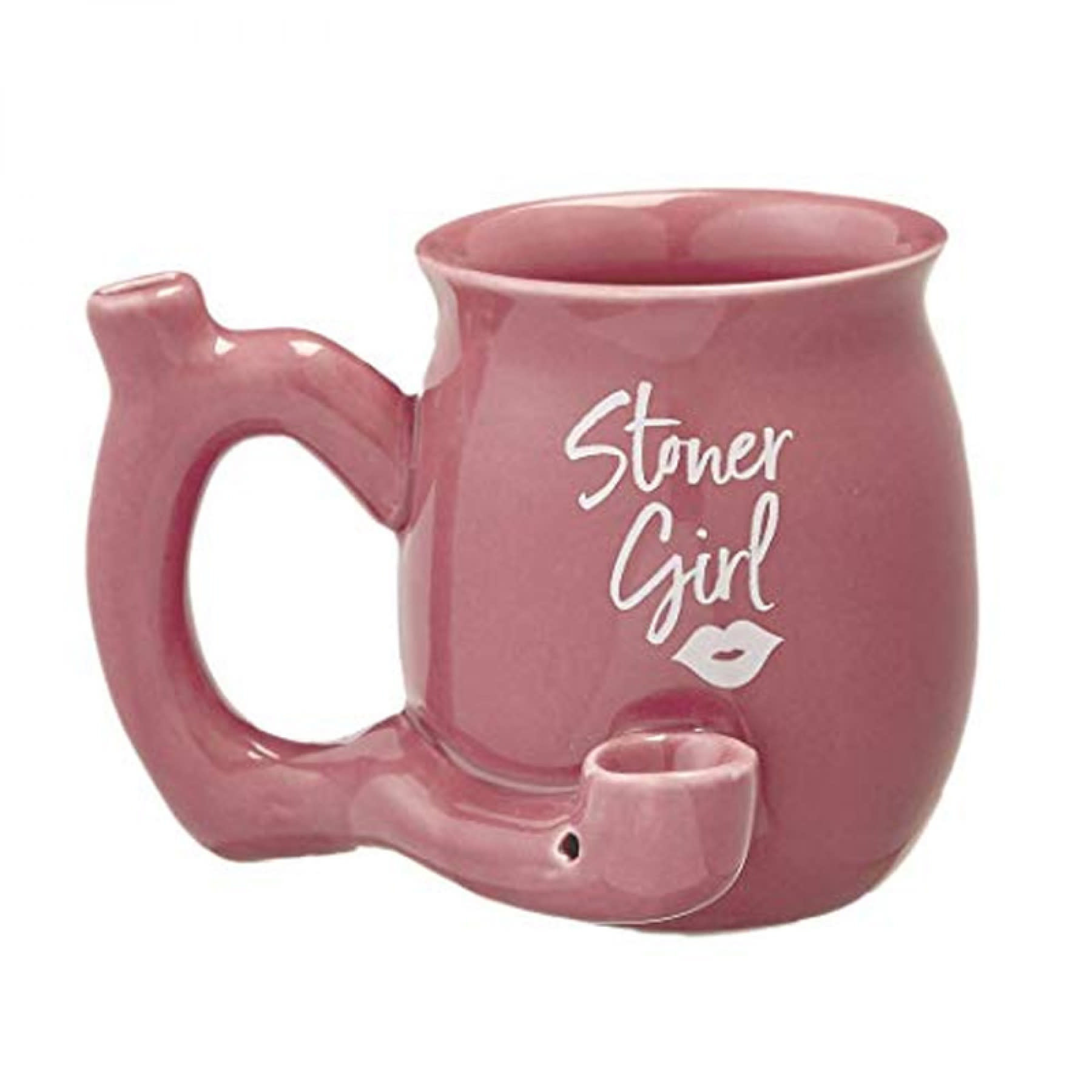 West Coast Gifts Ceramic Stoner Girl Mug Pipe - Pink