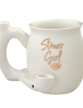 West Coast Gifts Ceramic Stoner Girl Mug Pipe - White