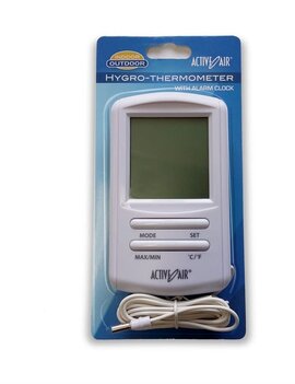 Active Air Active Air Digital Hygrometer with alarm clock  min/max