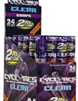 Cyclones Cyclones Pre Rolled Transparent Cone Grape 2 per tube