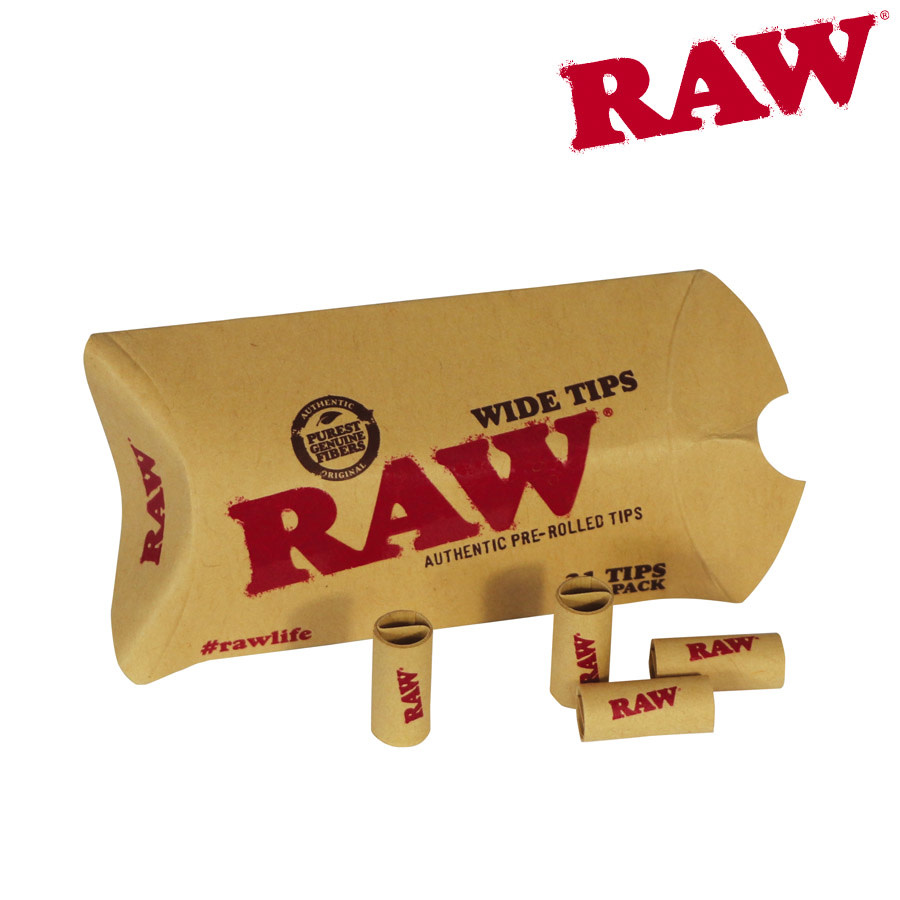 RAW Raw Wide Tips 21 Tips  Per Pillow