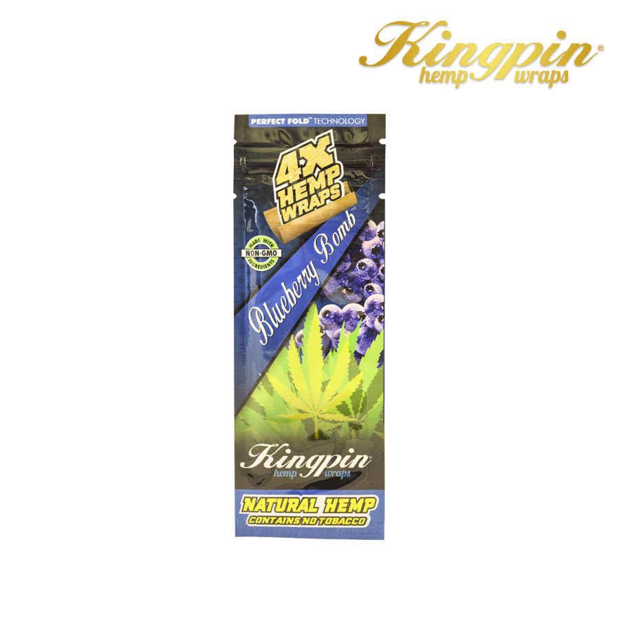 Kingpin Kingpin Blueberry Bomb Hemp Wraps 4 Pack
