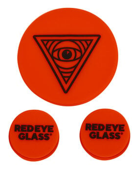 Red Eye Glass Silicone Water Pipe Cleaning Caps Black or Red