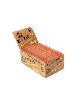 Zig Zag ZIG ZAG PRE-ROLLED CONES – UNBLEACHED 1 1/4